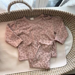 Baby Girl Dusty Pink Leopard Set